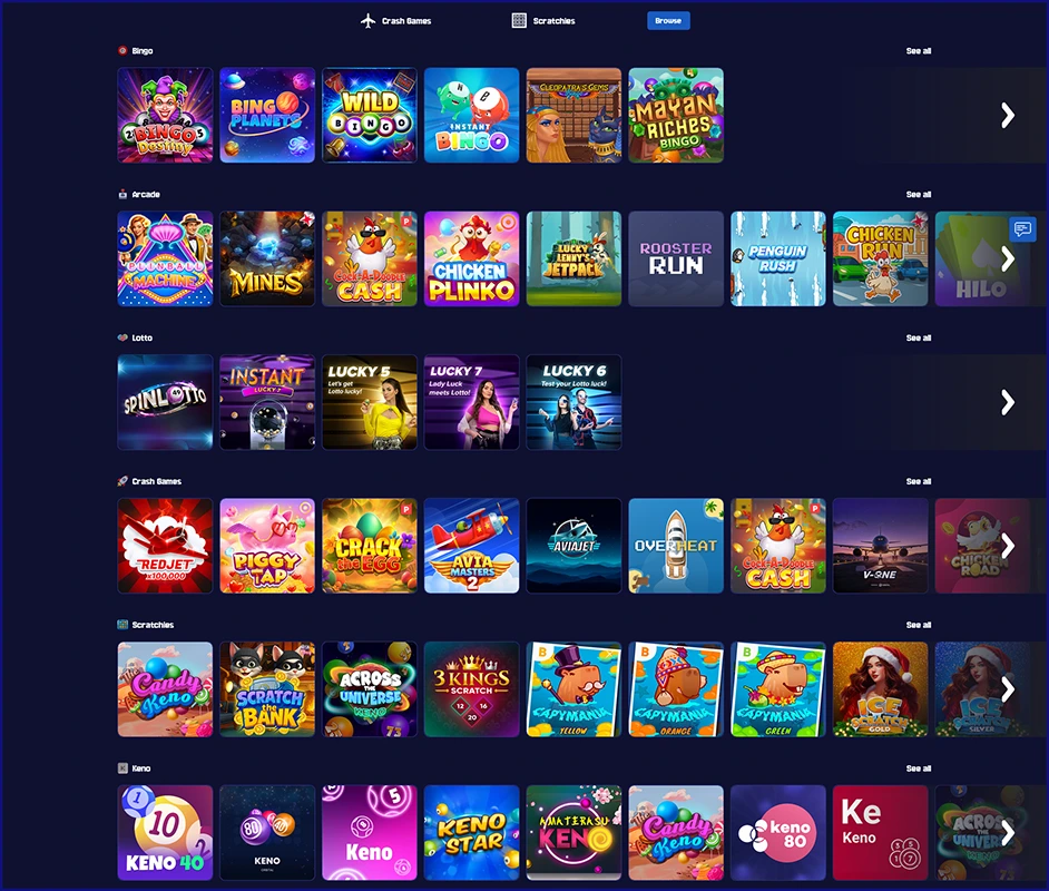 Discover the complete slot collection at Bet Buffoon Casino